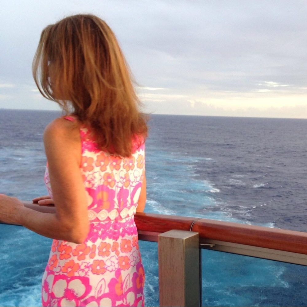 Lilly Pulitzer Pink and Orange Floral Maxi Dress